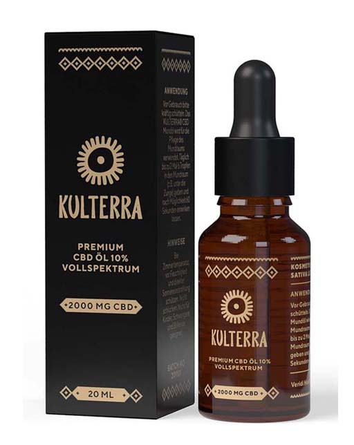 CBD oil drops 10% 20ml Kulterra